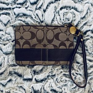 Vintage Coach Brown Wristlet